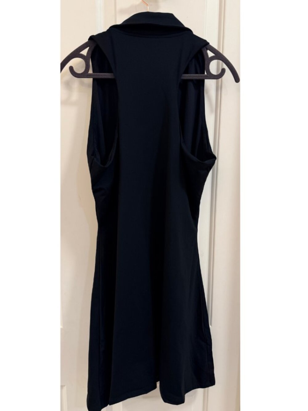 NWT QINSEN Black Zip Front Tennis Dress XL - Picture 4 of 11